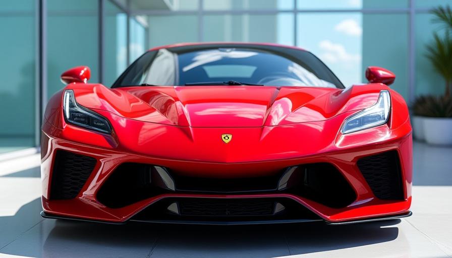 Rød sportsvogn med spejlblank lak efter polering